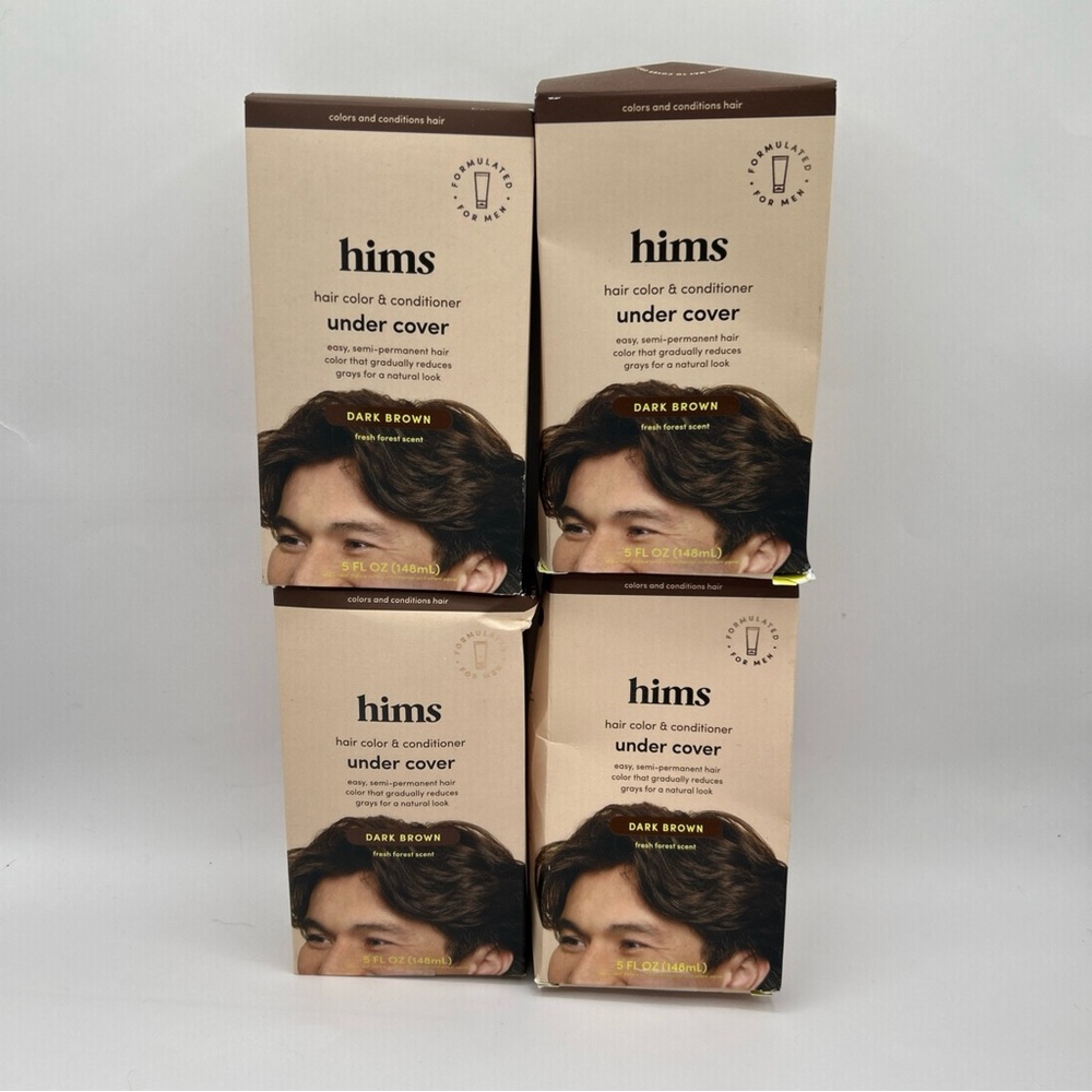 4x Hims Hair Color & Conditioner Under Cover Dark‎ Brown 5oz New